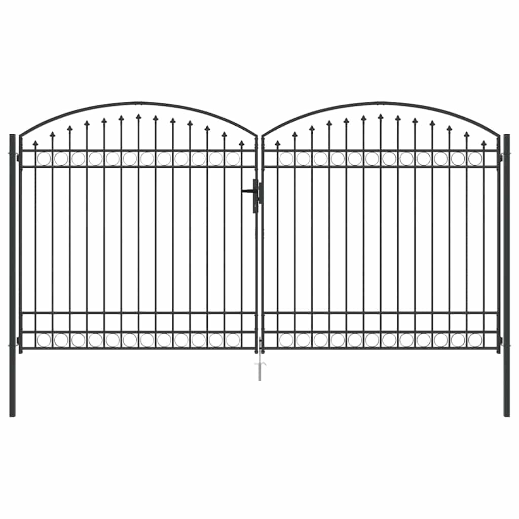 Tvora vartai ASSEN 401 x 250 cm Plienas Pilka Užrakintas