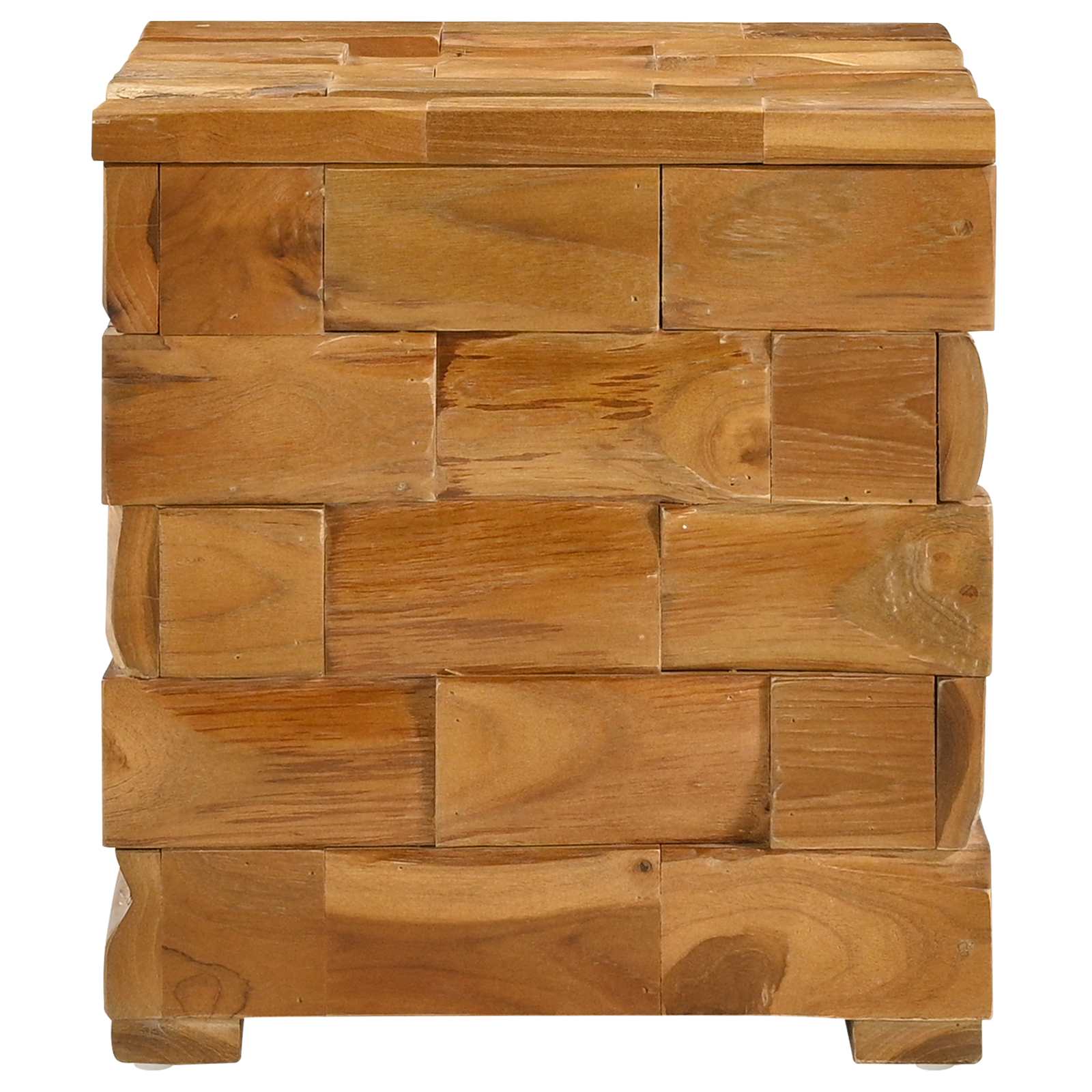 Glabāšanas sols Brūns 40,5 x 39,5 x 45 cm masīvs tīkkoks