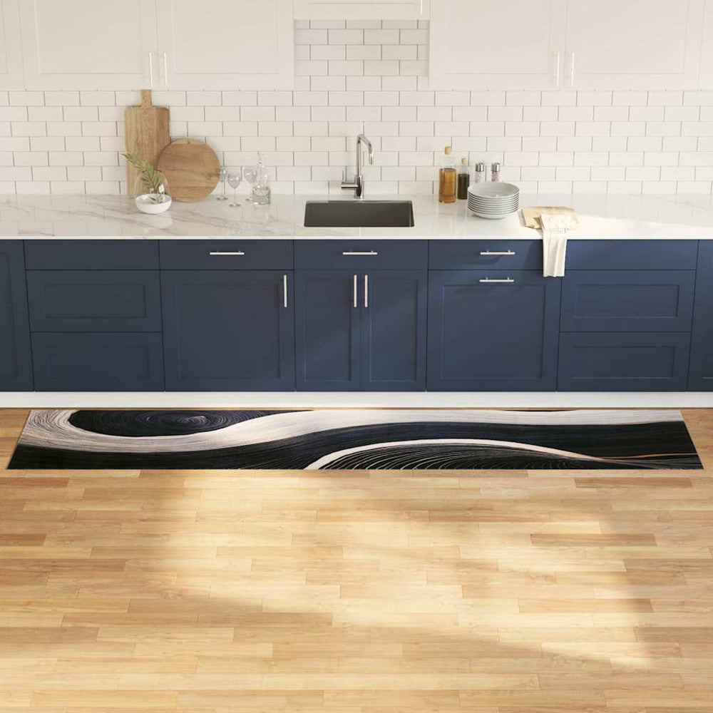 Virtuvės kilimas Juoda 300 x 60 cm Aksomas