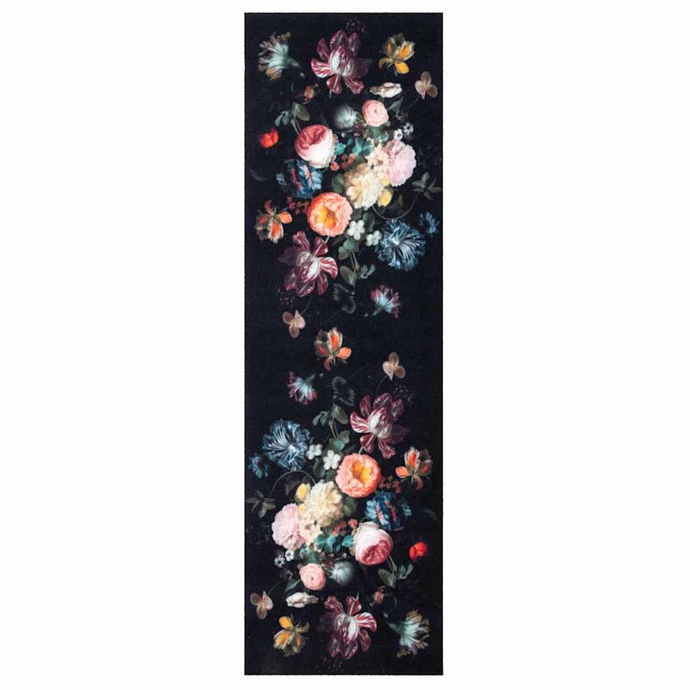 Virtuves paklājs Melns 150 x 45 cm Samts