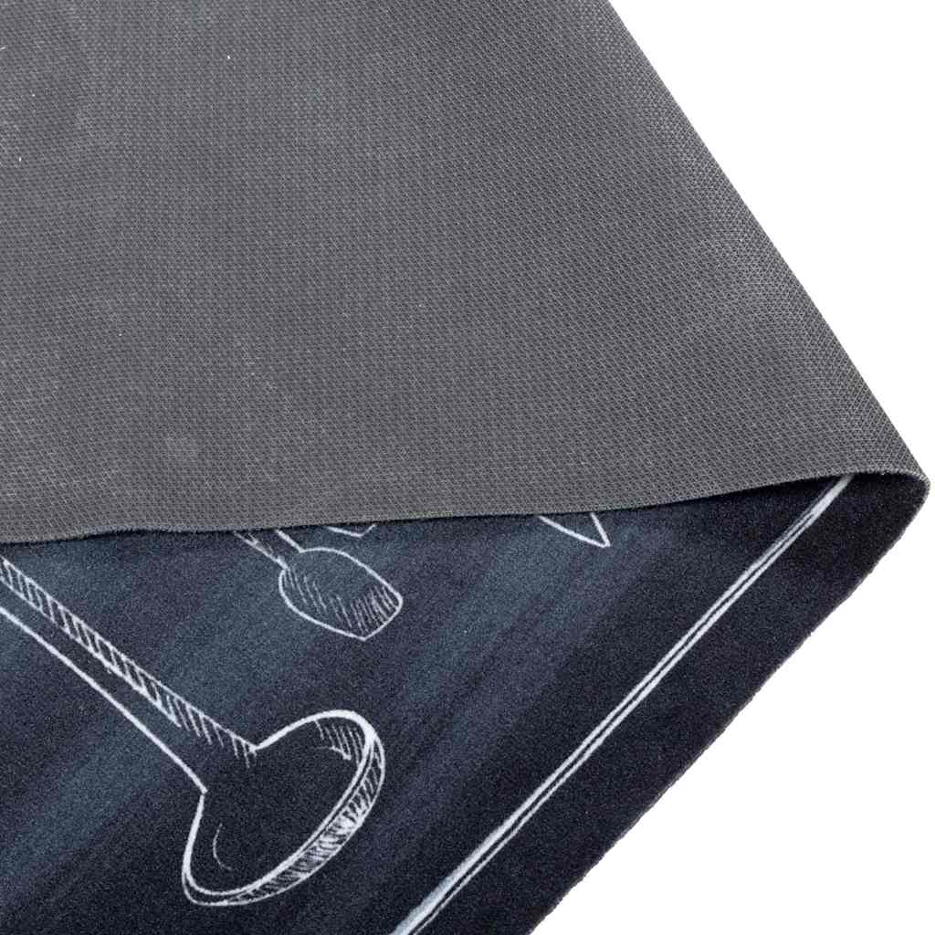 Virtuvės kilimas Juoda 150 x 45 cm Aksomas