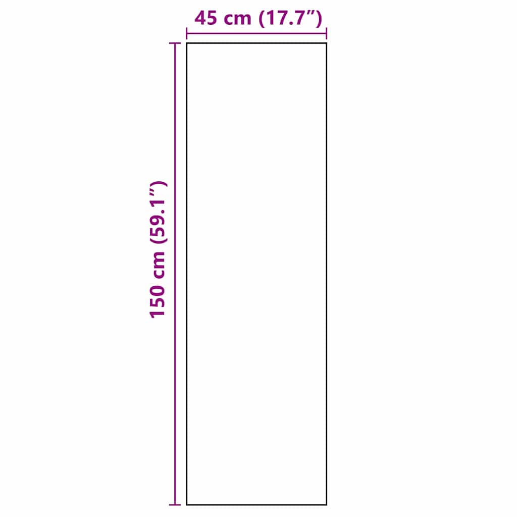Virtuvės kilimas Juoda 150 x 45 cm Aksomas