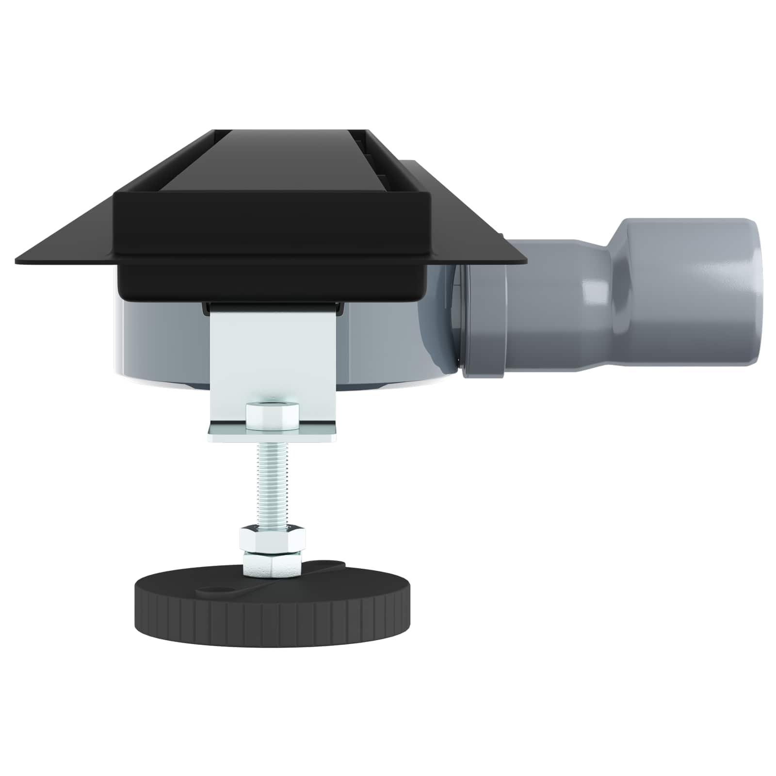 Dušo nuotekų 2-in-1 su 360° sifonu Juoda 80 cm