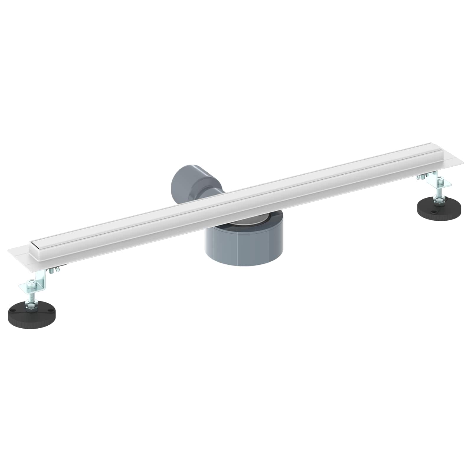 360° Dušas noteka ar plānu dizainu, sudraba, 60 cm