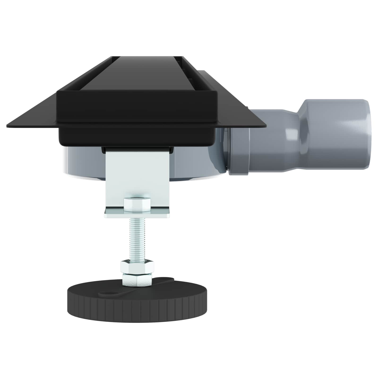 Dušo nuotekų 2-in-1 su 360° sifonu Juoda 90 cm