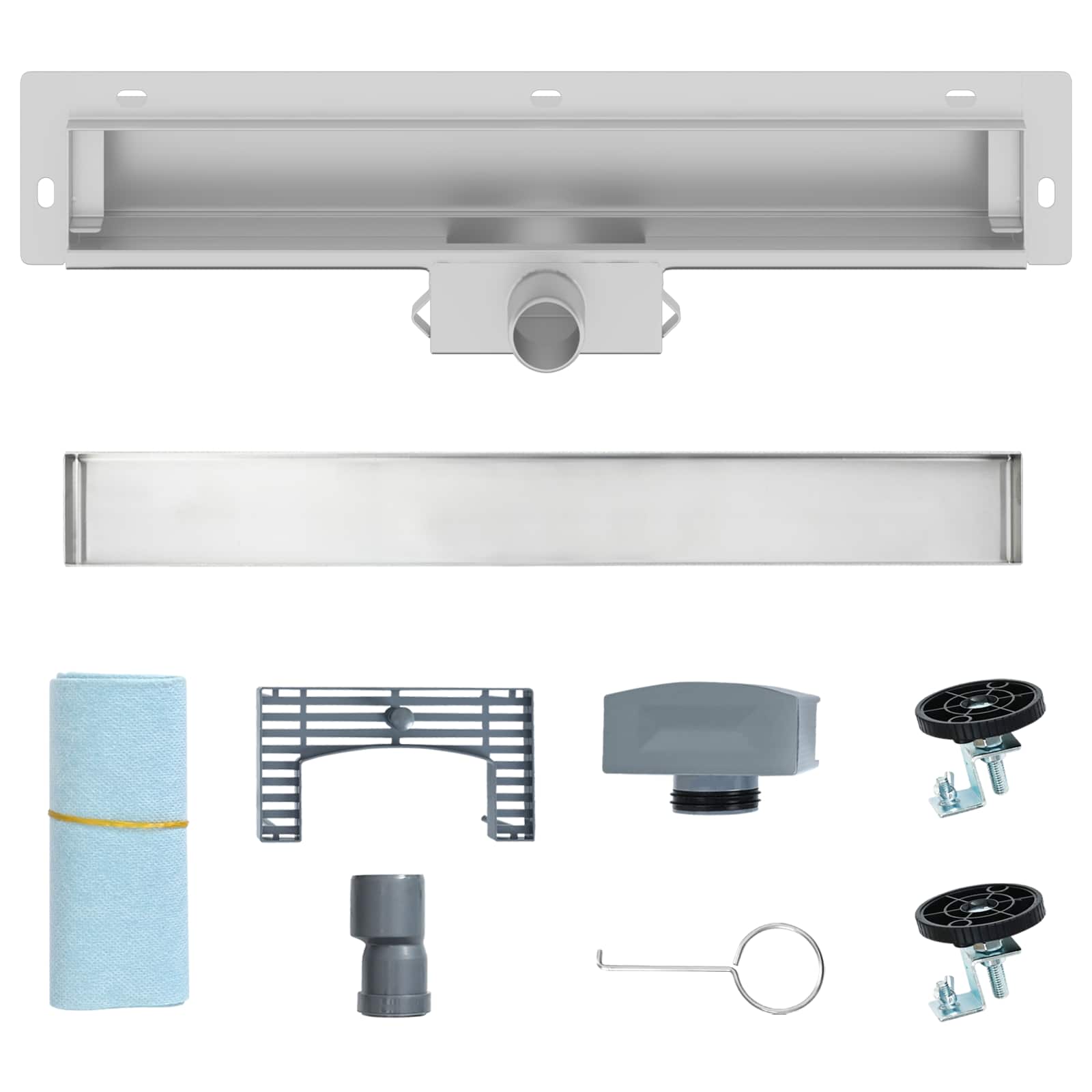 Wall shower drain Silver 50 cm Stainless steel 304