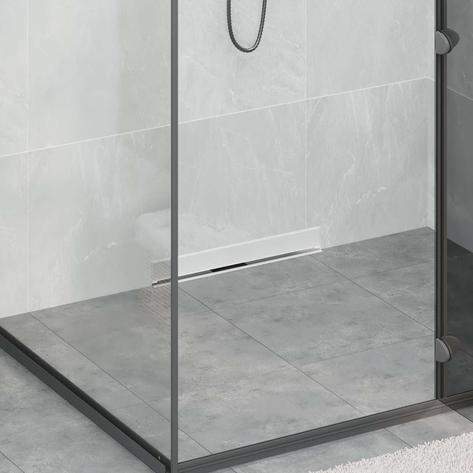 Wall shower drain Silver 50 cm Stainless steel 304