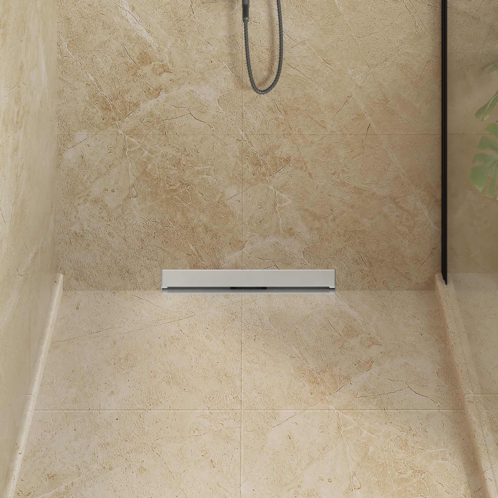 Wall shower drain Silver 50 cm Stainless steel 304