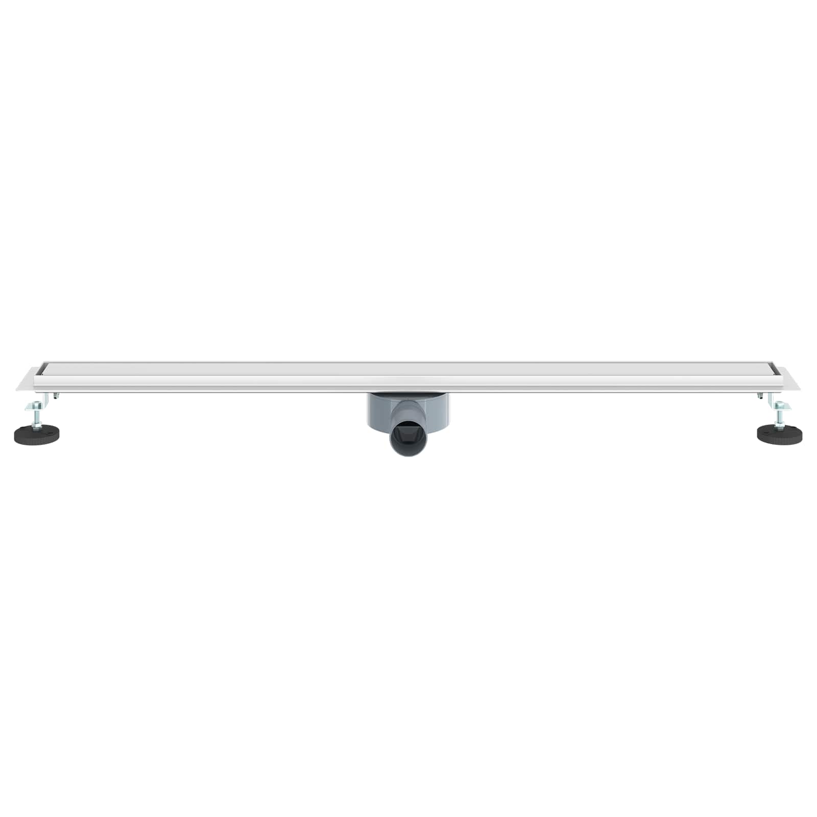 2-in-1 Shower Drain with 360° Siphon Silver 100 cm