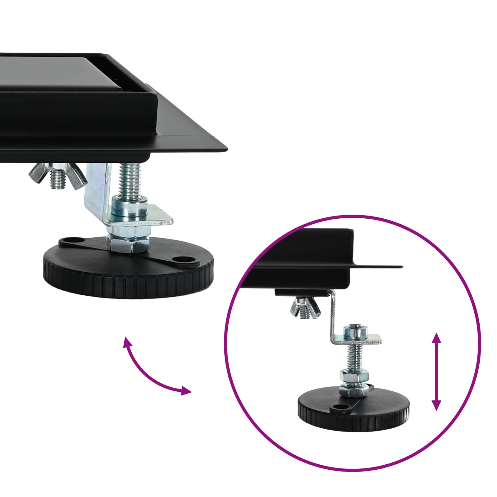 2 viename dušo nutekėjimas Juoda 60 cm Nerūdijantis plienas 304