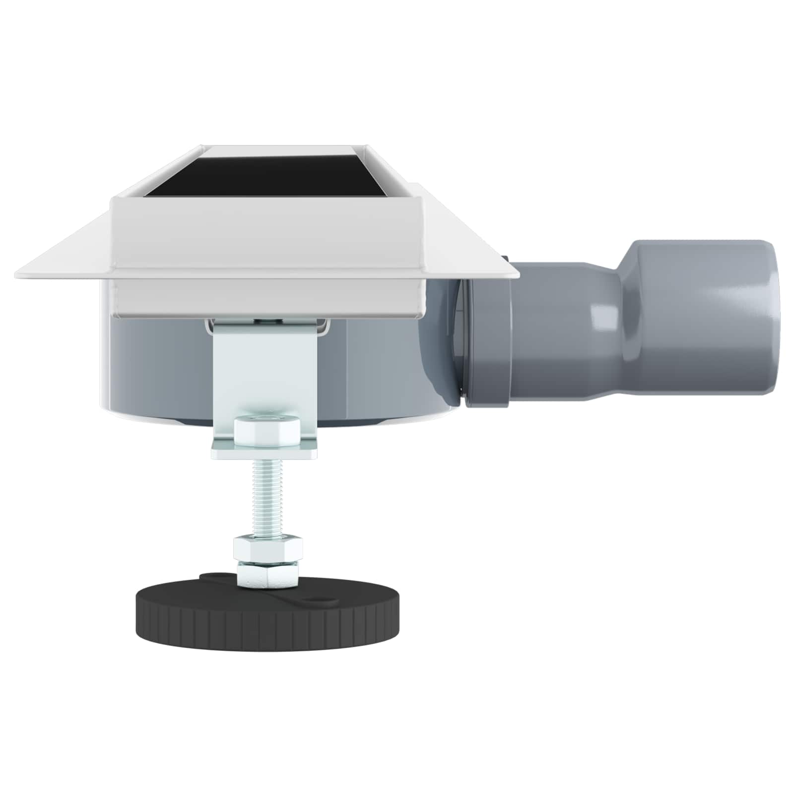 Dušo nuotekų stiklinis dangtelis su 360° sifonu Juoda 70 cm