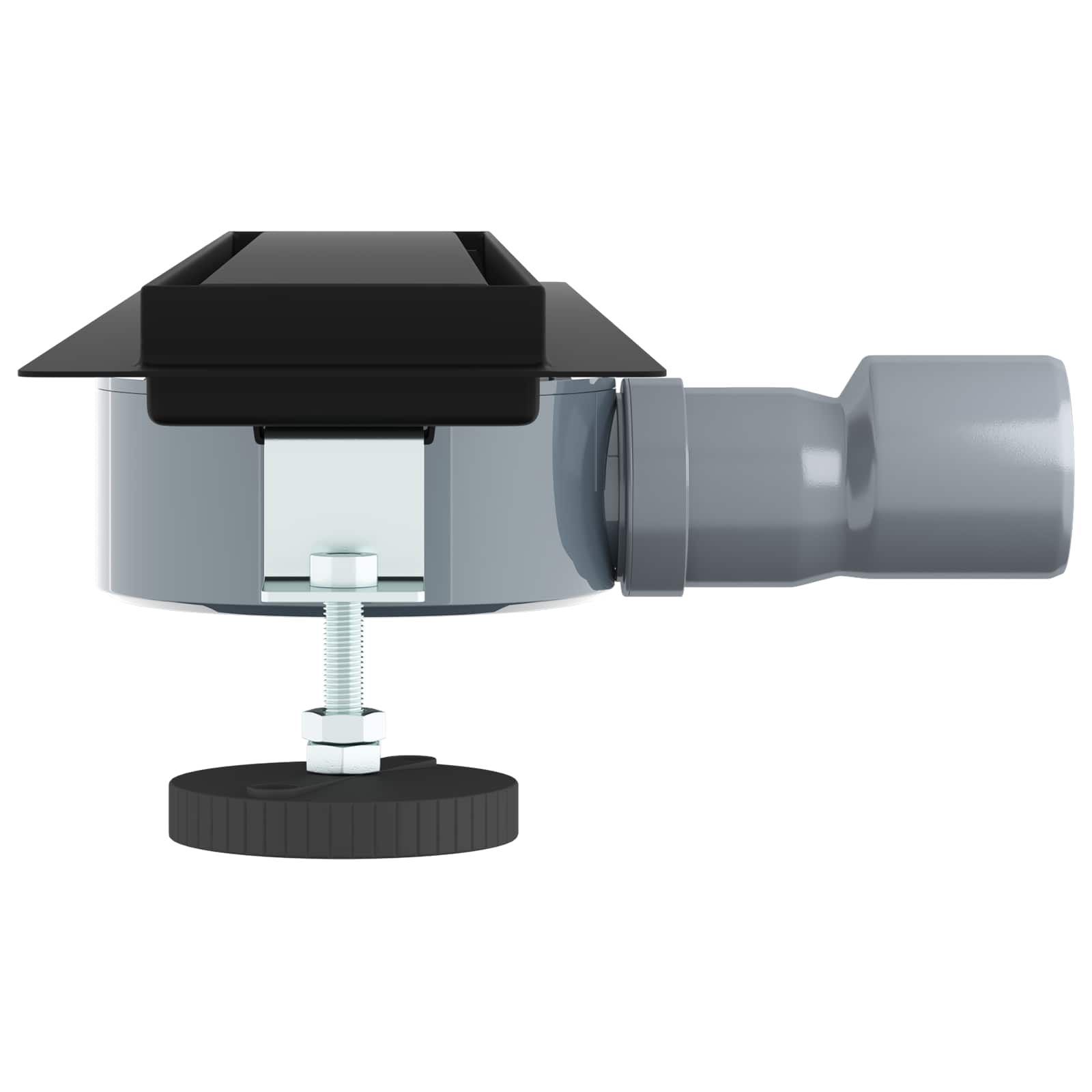 Dušo nuotekų 2-in-1 su 360° sifonu Juoda 50 cm