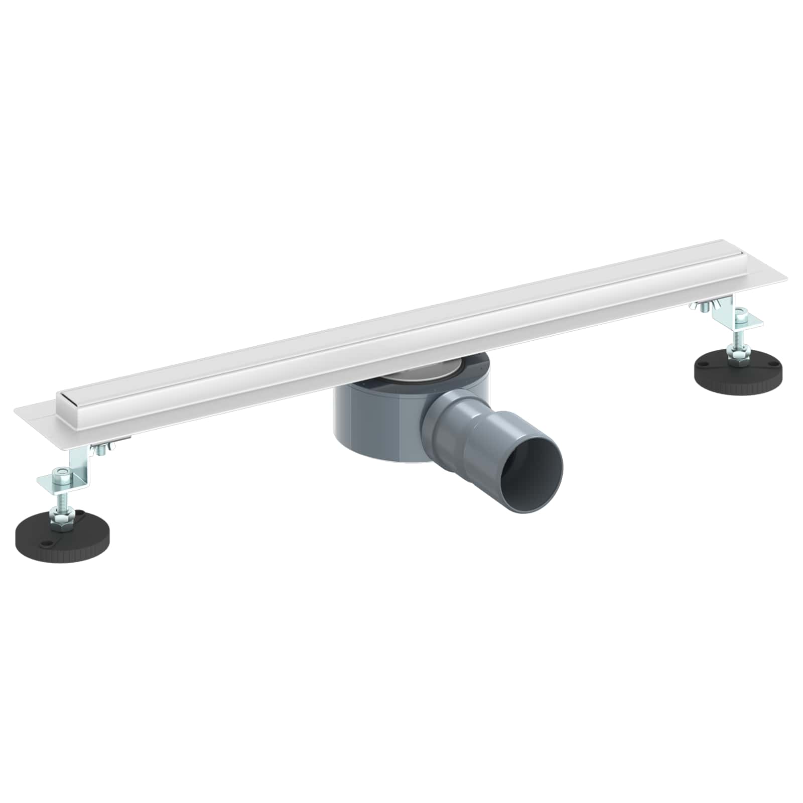 360° Shower Drain with Slim Design Silver 50 cm