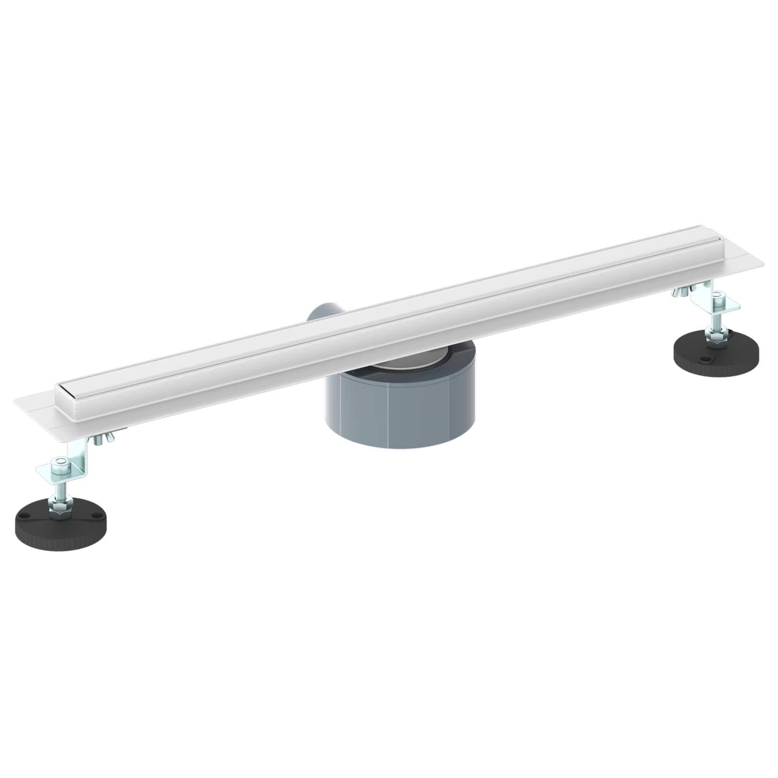 360° Shower Drain with Slim Design Silver 50 cm
