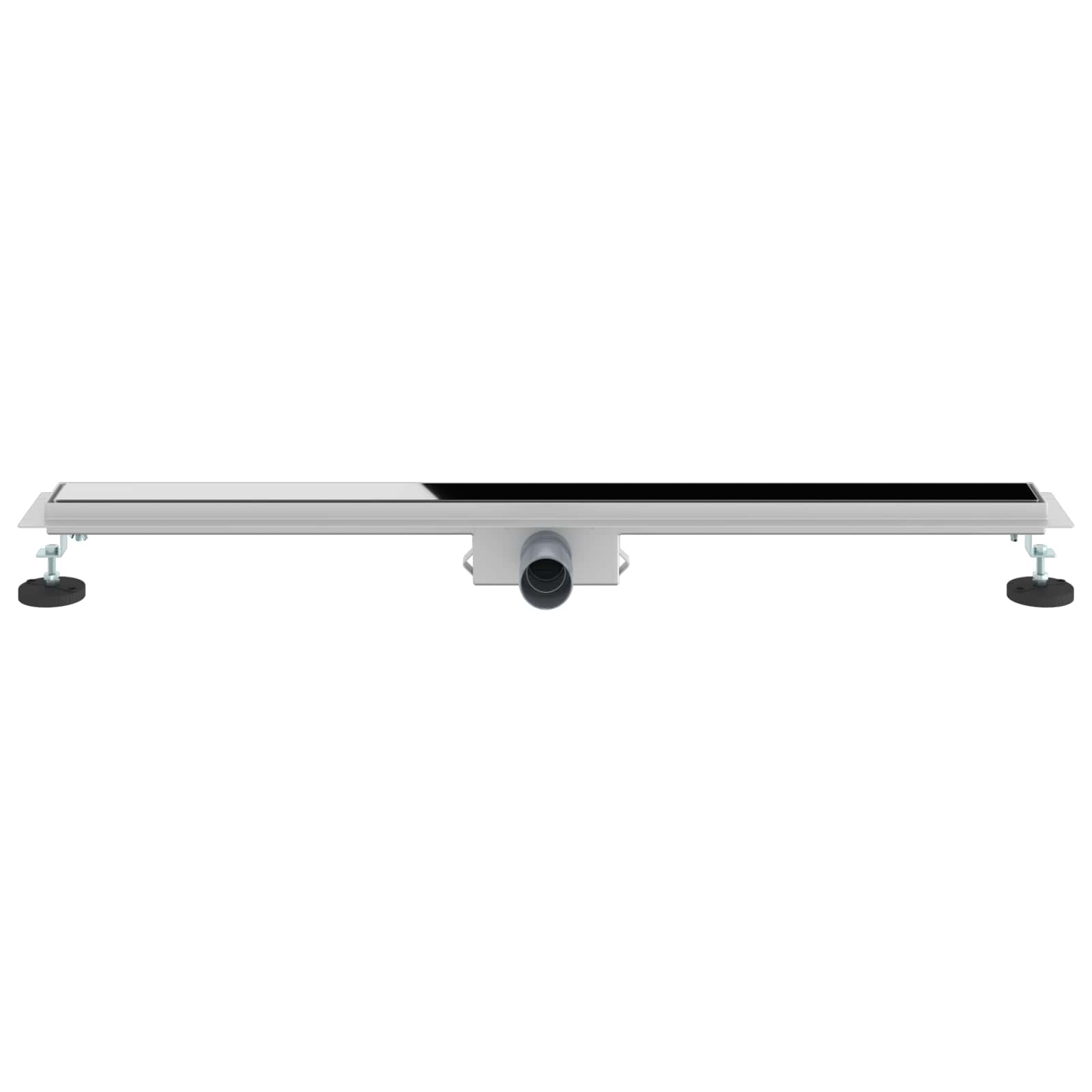 Dušo nutekėjimas su stiklo dangteliu Juoda 90 cm
