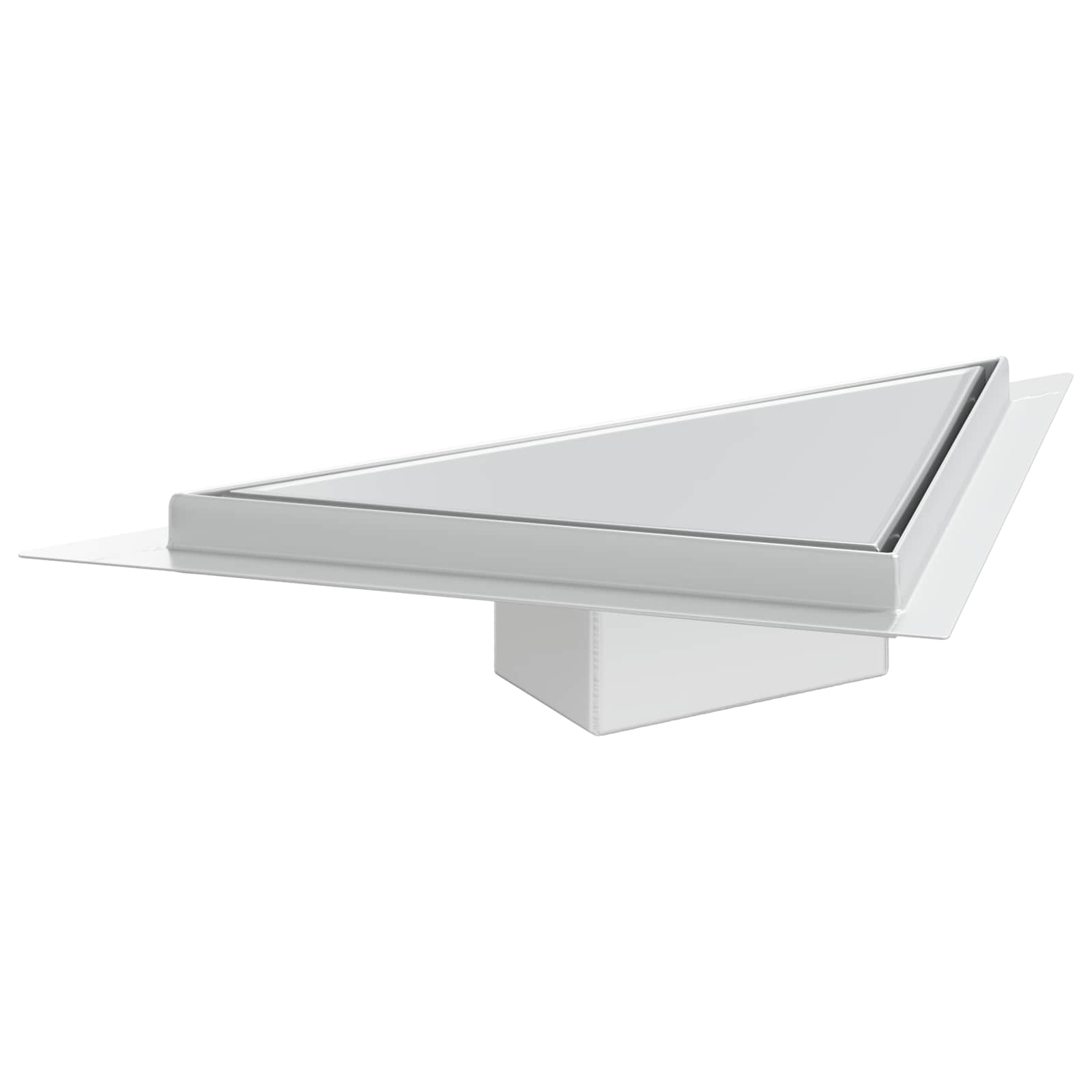 2 in 1 Triangle Shower Drain Silver 25 x 25 cm