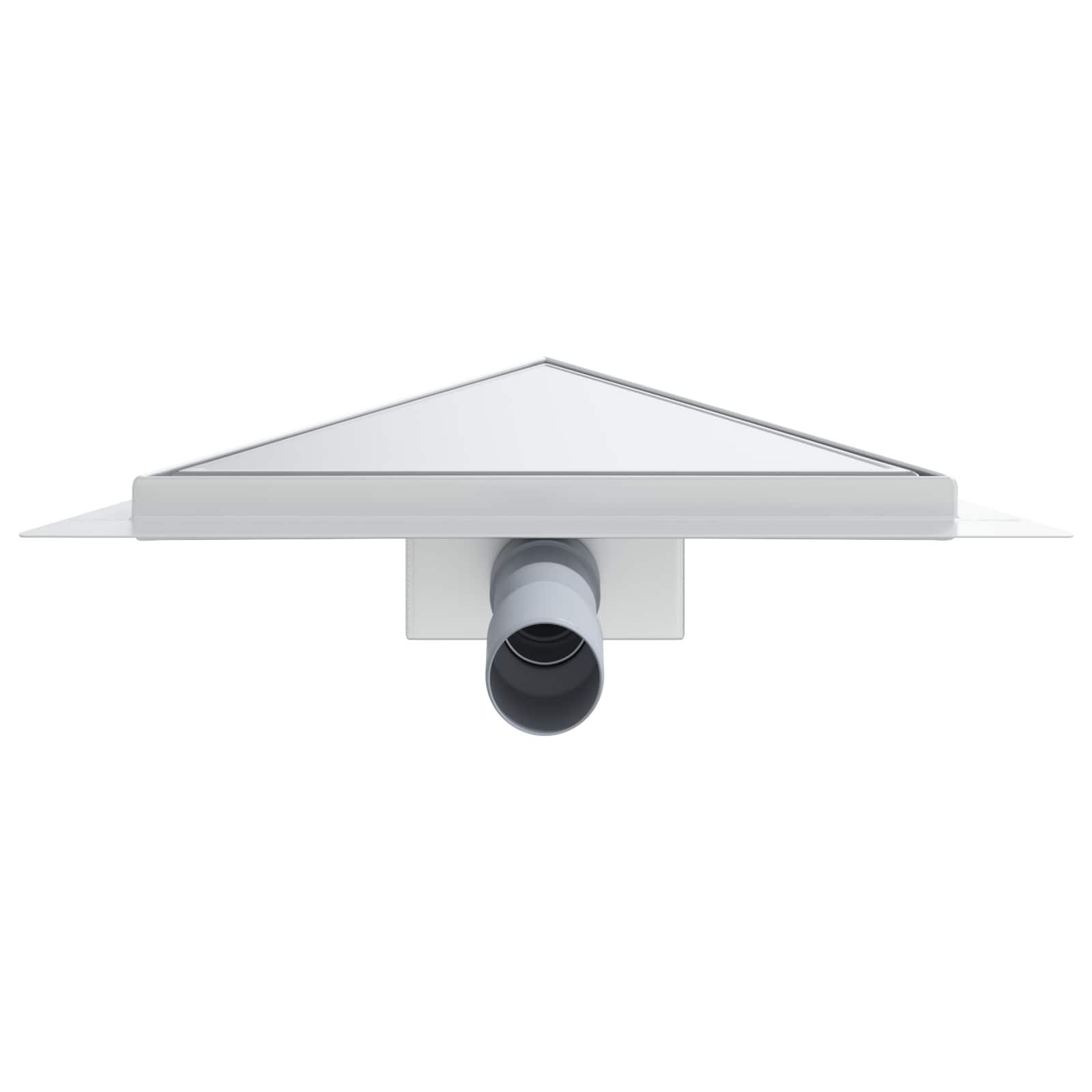 2 in 1 Triangle Shower Drain Silver 25 x 25 cm