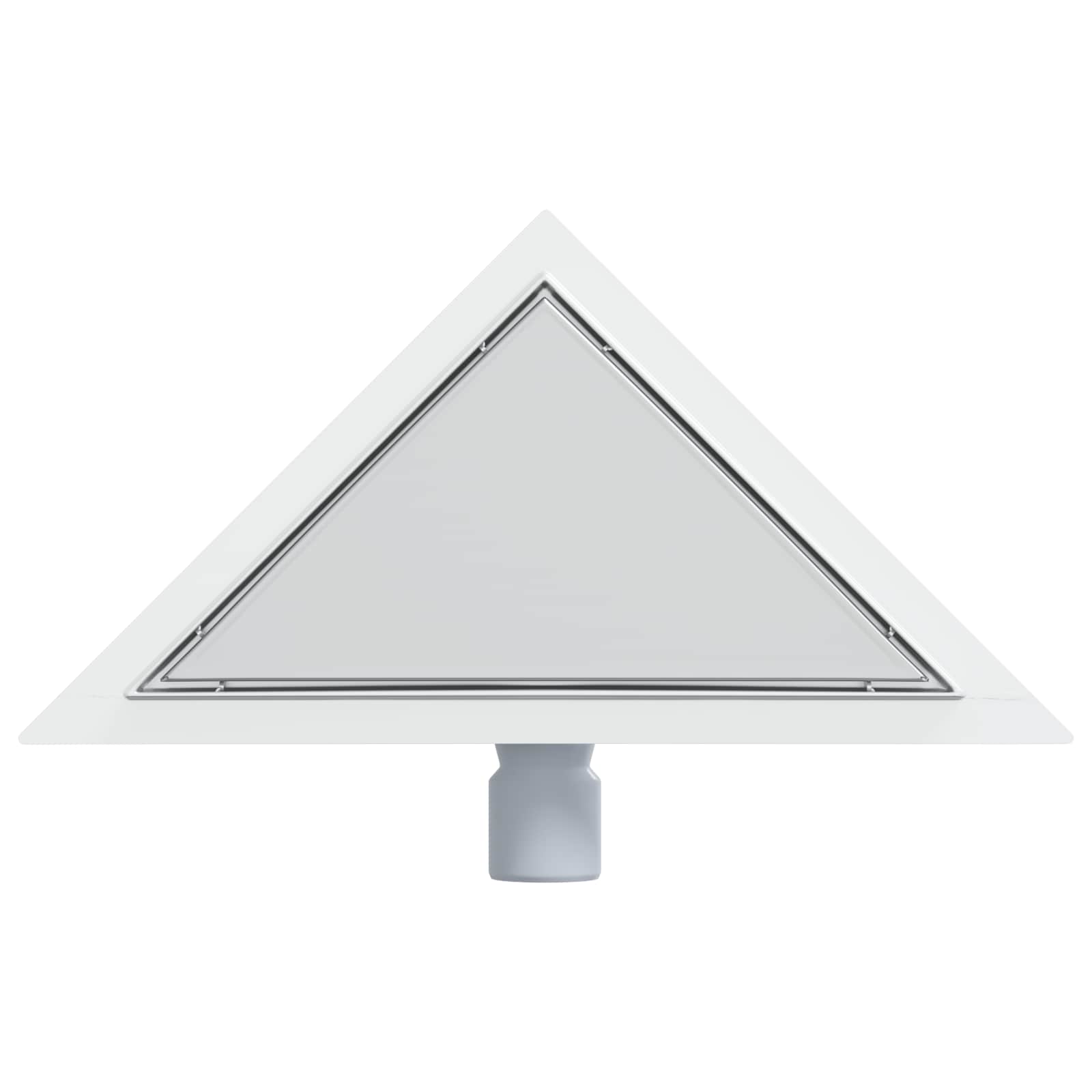 2 in 1 Triangle Shower Drain Silver 25 x 25 cm