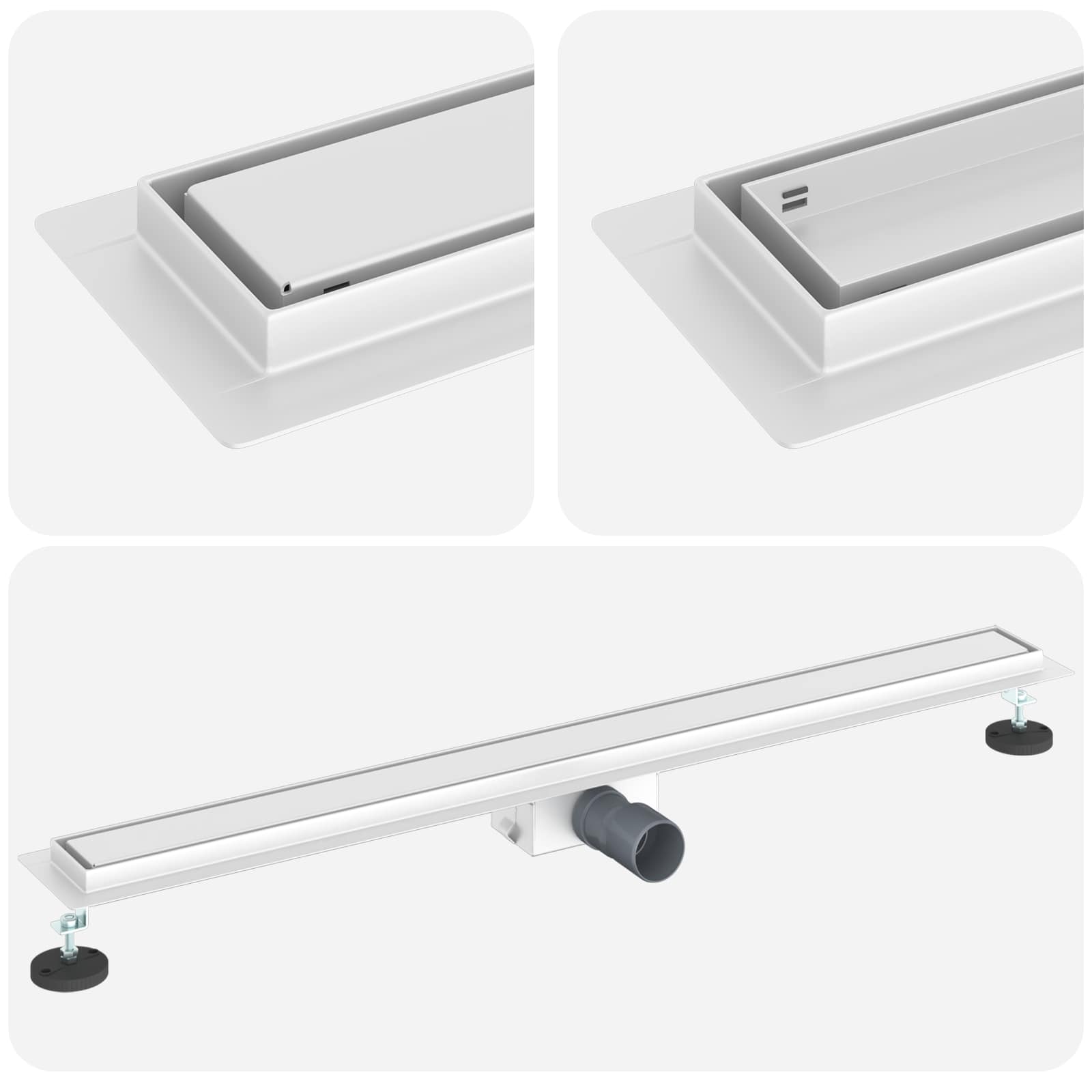 2 viename dušo nutekėjimas Sidabro 100 cm