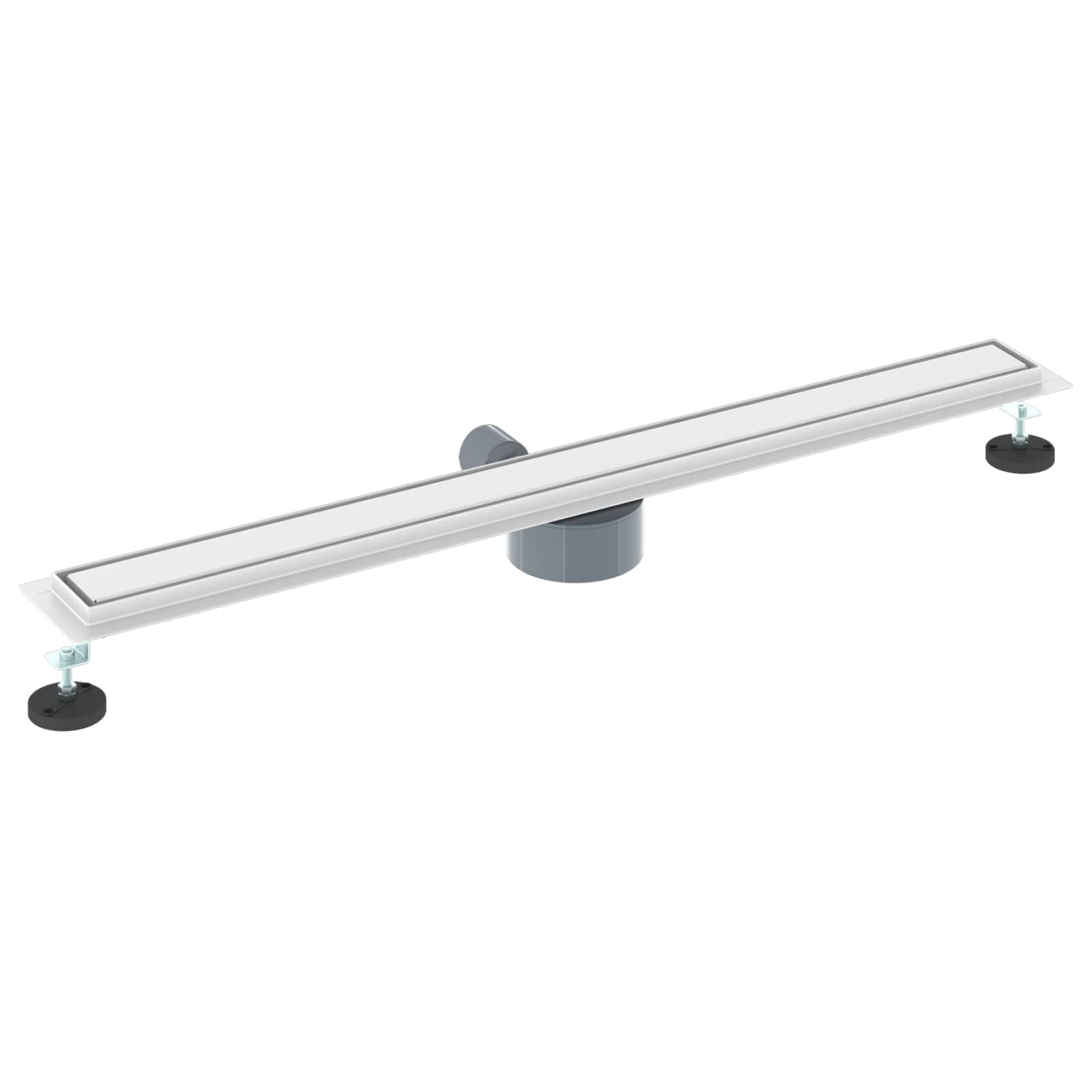 Shower drain 2-in-1 with 360° trap Silver 90 cm