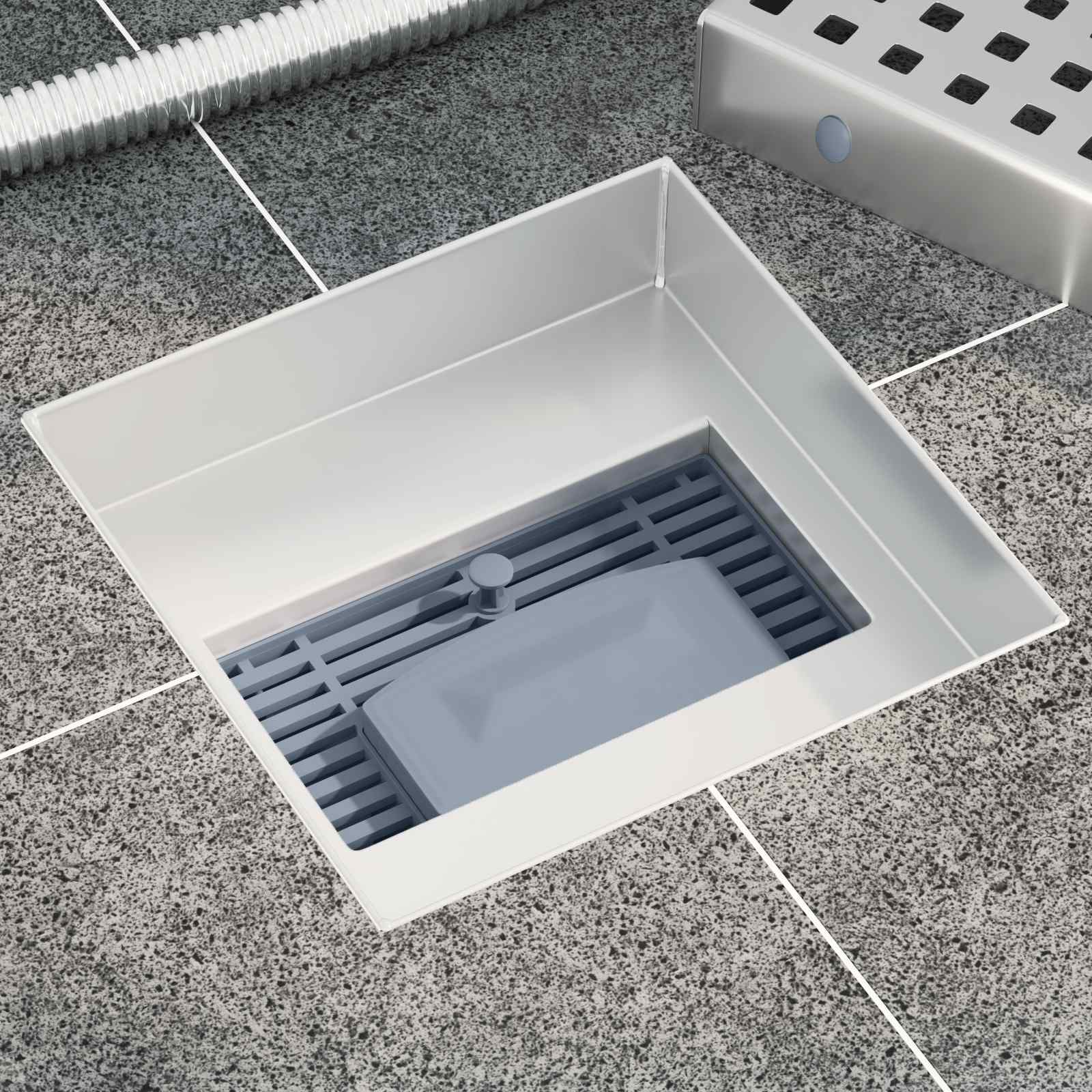 Taškų dušo drenažas Sidabro 15 x 15 cm Nerūdijantis plienas 304