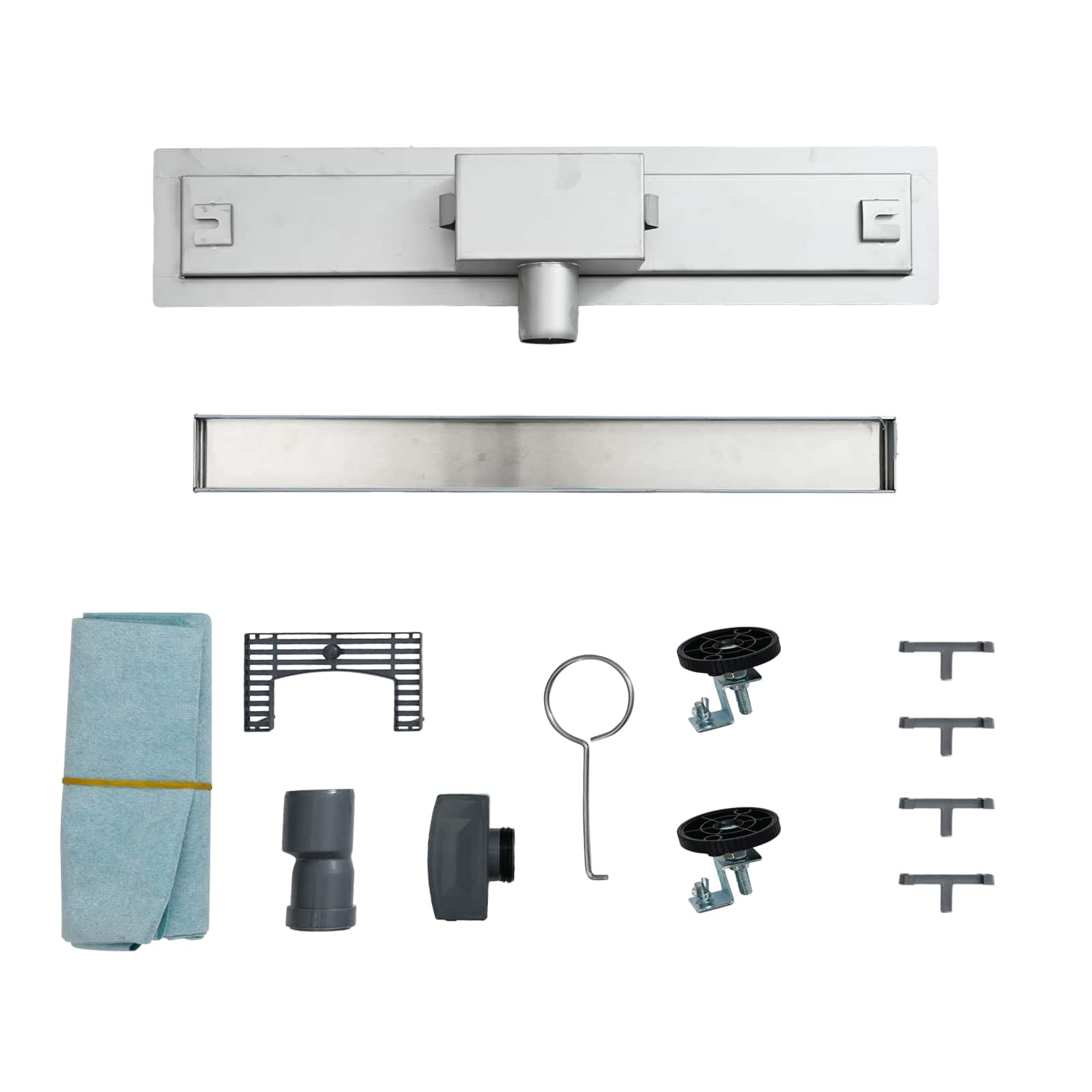 2-in-1 Shower Drain Silver 50 cm