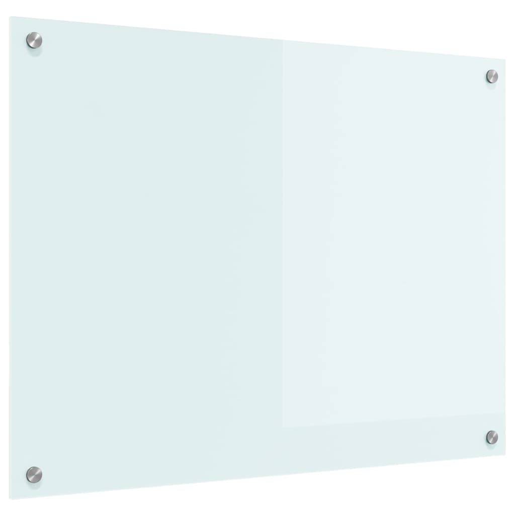 Virtuvės užpakalinė plokštė Balta 80 x 60 cm grūdintas stiklas