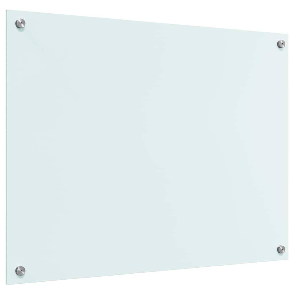 Virtuvės užpakalinė plokštė Balta 80 x 60 cm grūdintas stiklas