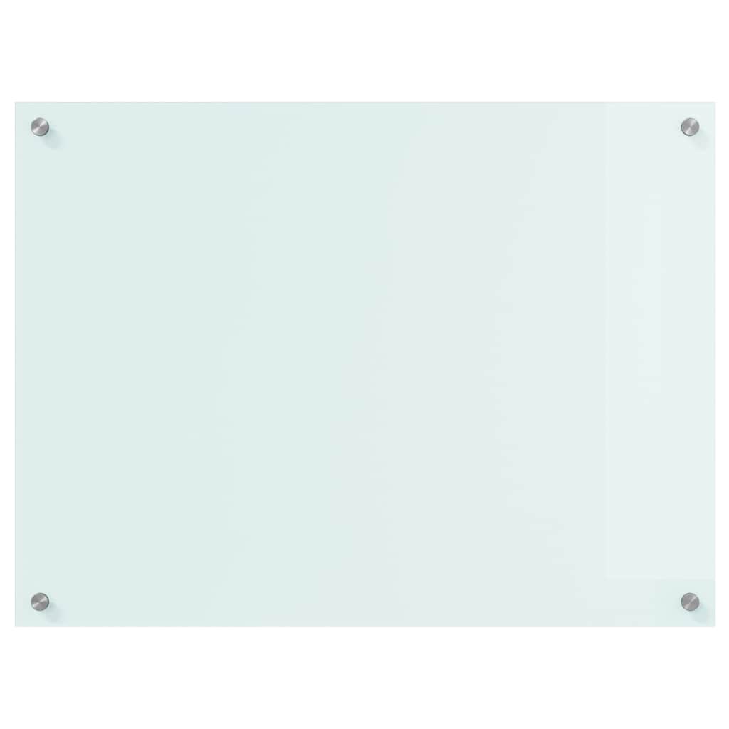 Virtuvės užpakalinė plokštė Balta 80 x 60 cm grūdintas stiklas