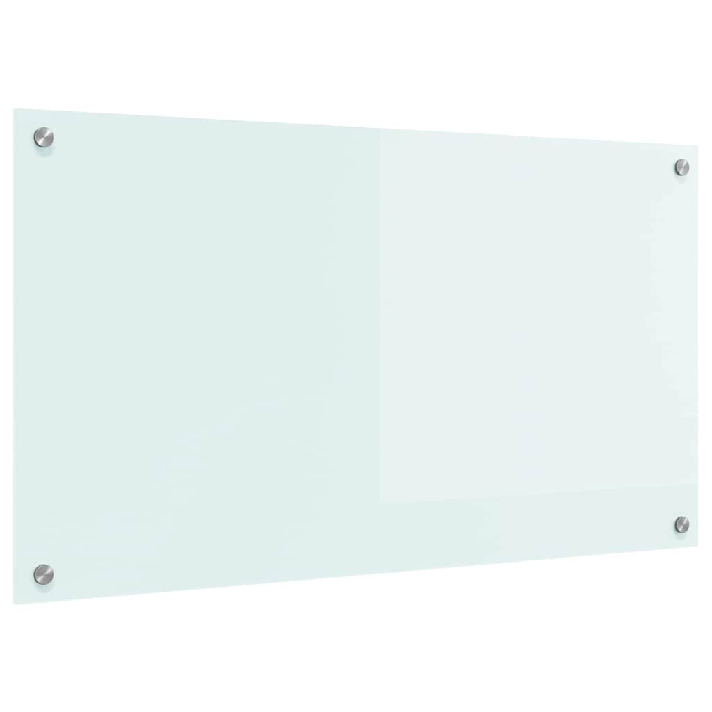 Virtuvės užpakalinė plokštė Balta 90 x 50 cm grūdintas stiklas