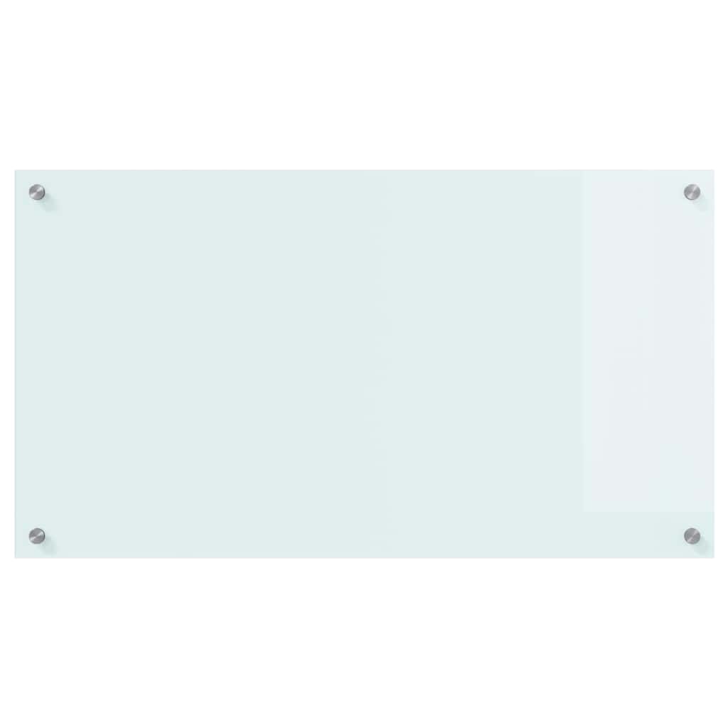 Virtuvės užpakalinė plokštė Balta 90 x 50 cm grūdintas stiklas
