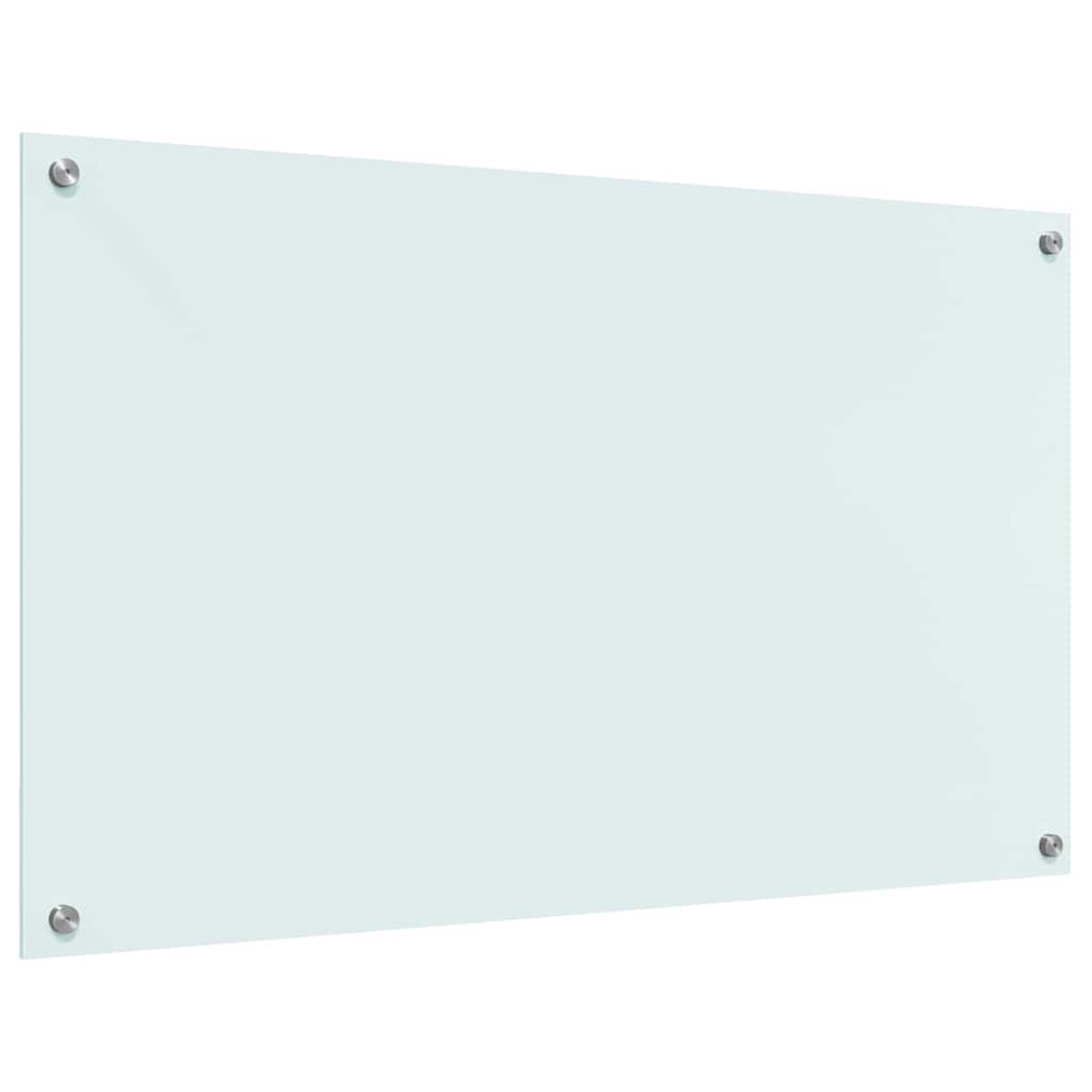 Kitchen back plate White 100 x 60 cm tempered glass