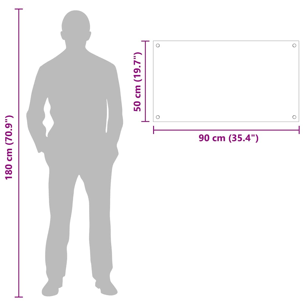 Virtuvės užpakalinė plokštė Skaidrus 90 x 50 cm