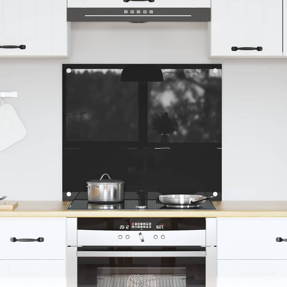 Virtuvės atbraila Juoda 70 x 60 cm grūdintas stiklas
