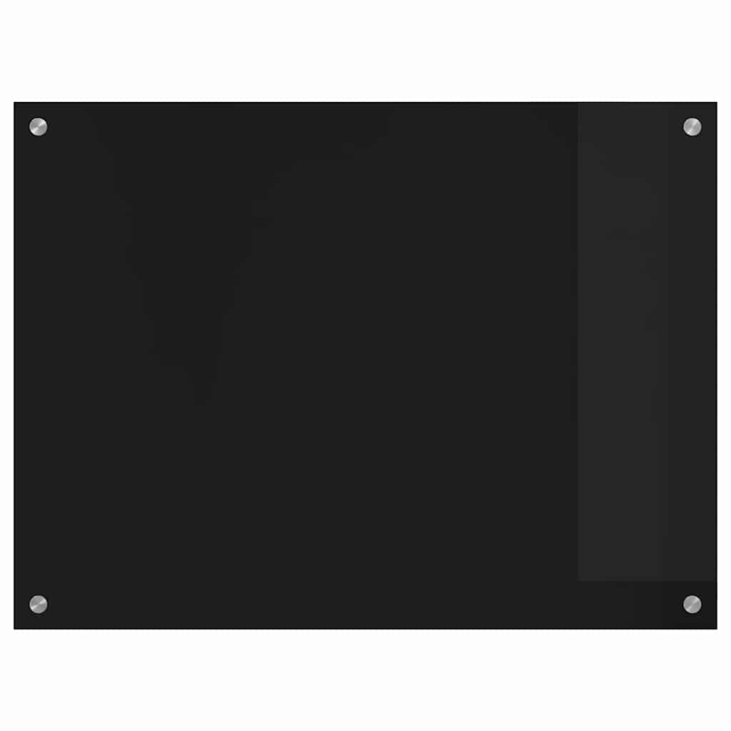 Virtuvės užpakalinė plokštė Juoda 80 x 60 cm grūdintas stiklas