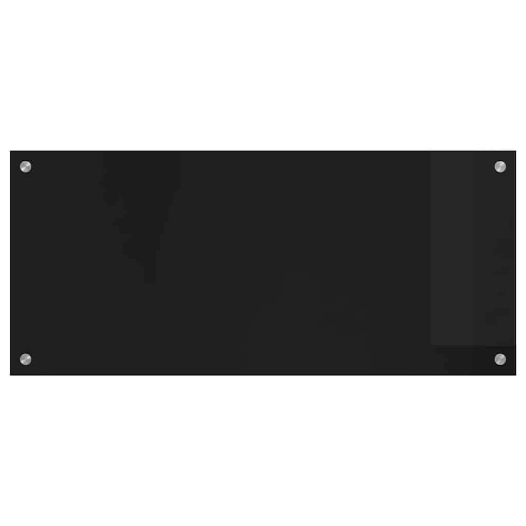 Virtuvės užpakalinė plokštė Juoda 90 x 40 cm grūdintas stiklas
