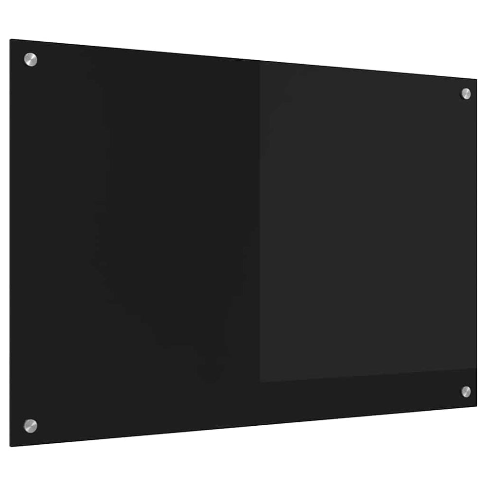 Virtuvės atbraila Juoda 90 x 60 cm grūdintas stiklas