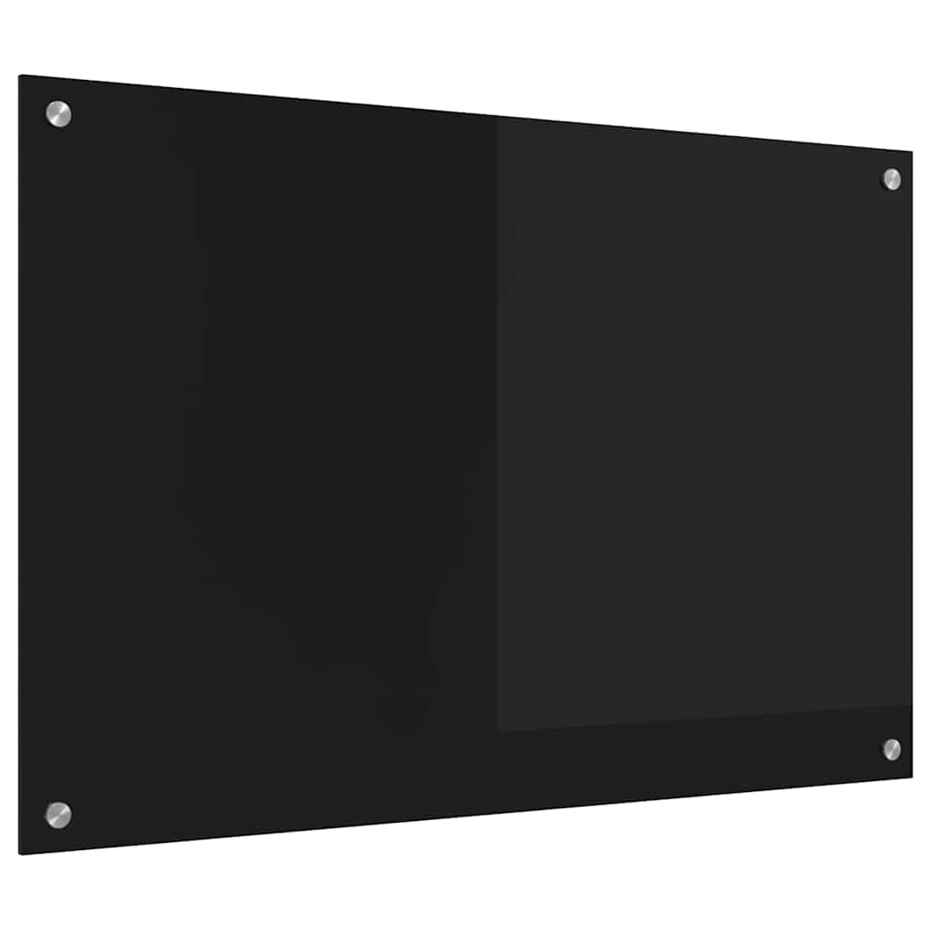 Virtuvės atbraila Juoda 90 x 60 cm grūdintas stiklas