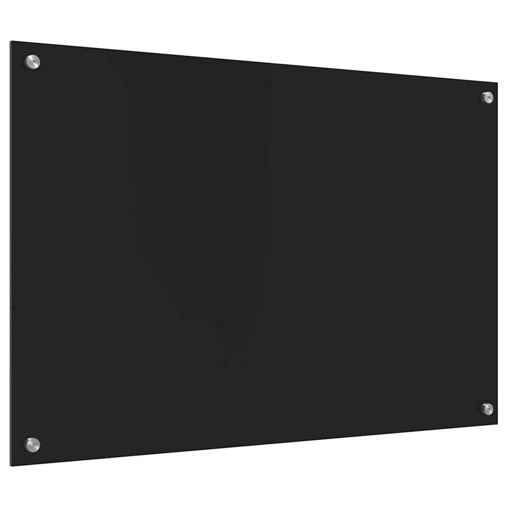 Virtuvės atbraila Juoda 90 x 60 cm grūdintas stiklas
