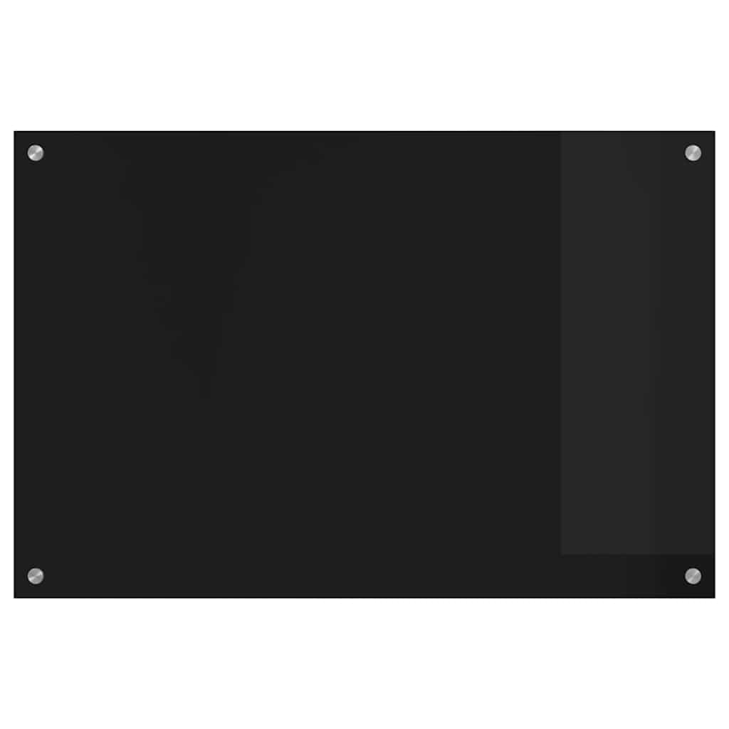 Virtuvės atbraila Juoda 90 x 60 cm grūdintas stiklas