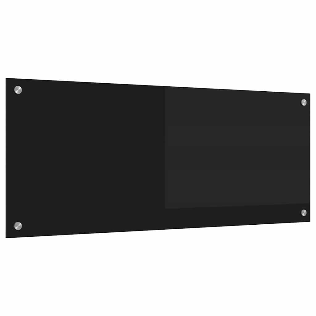 Virtuvės užpakalinė plokštė Juoda 100 x 40 cm grūdintas stiklas