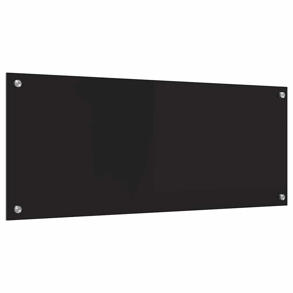 Virtuvės užpakalinė plokštė Juoda 100 x 40 cm grūdintas stiklas
