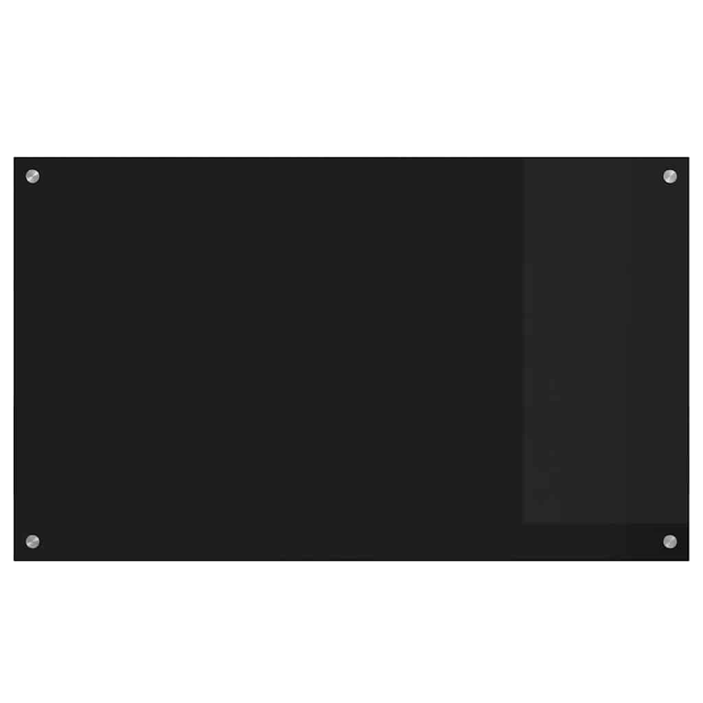 Virtuvės užpakalinė plokštė Juoda 100 x 60 cm grūdintas stiklas