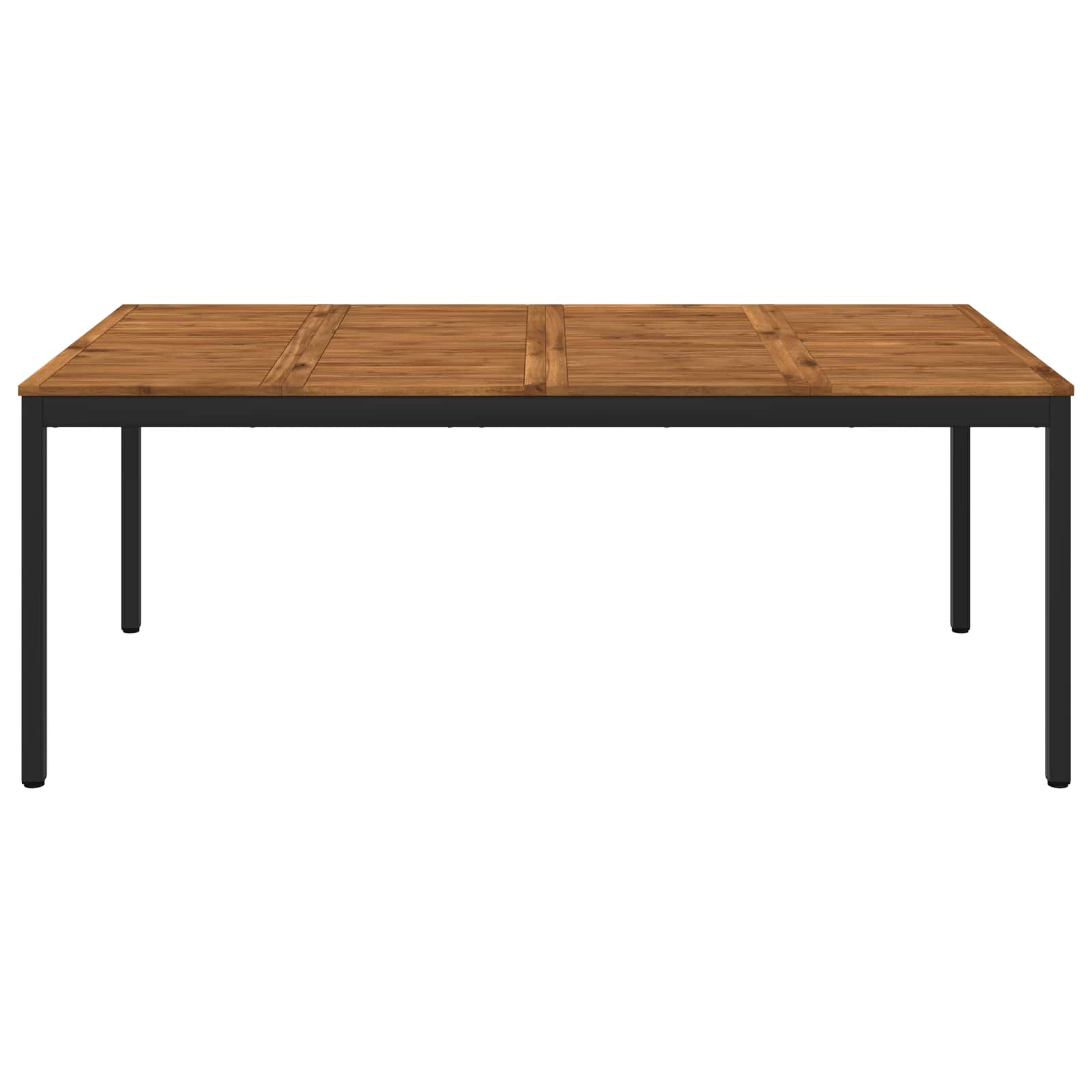 Sodo vakarienės stalas Natūrali ir juoda 196 x 100,5 x 75 cm