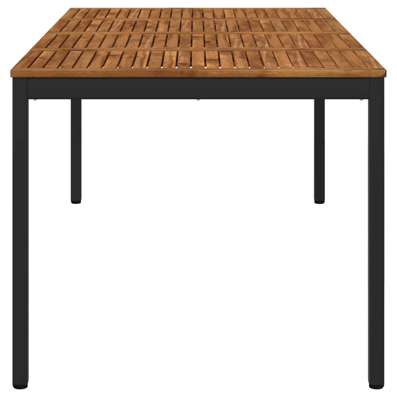 Sodo vakarienės stalas Natūrali ir juoda 196 x 100,5 x 75 cm