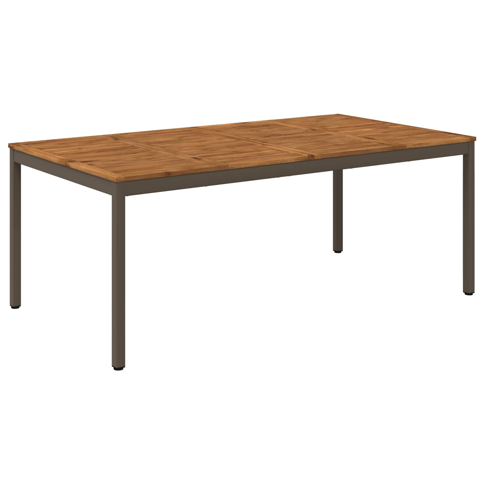 Sodo vakarienės stalas Natūralus ir kava 196 x 100,5 x 75 cm