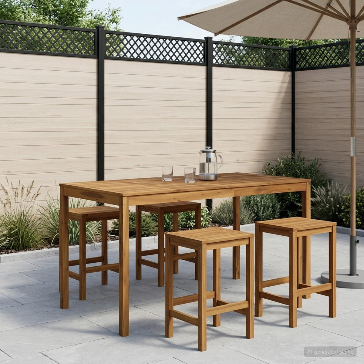 Sodo Baro Stalas Balta 196 x 100 x 105 cm