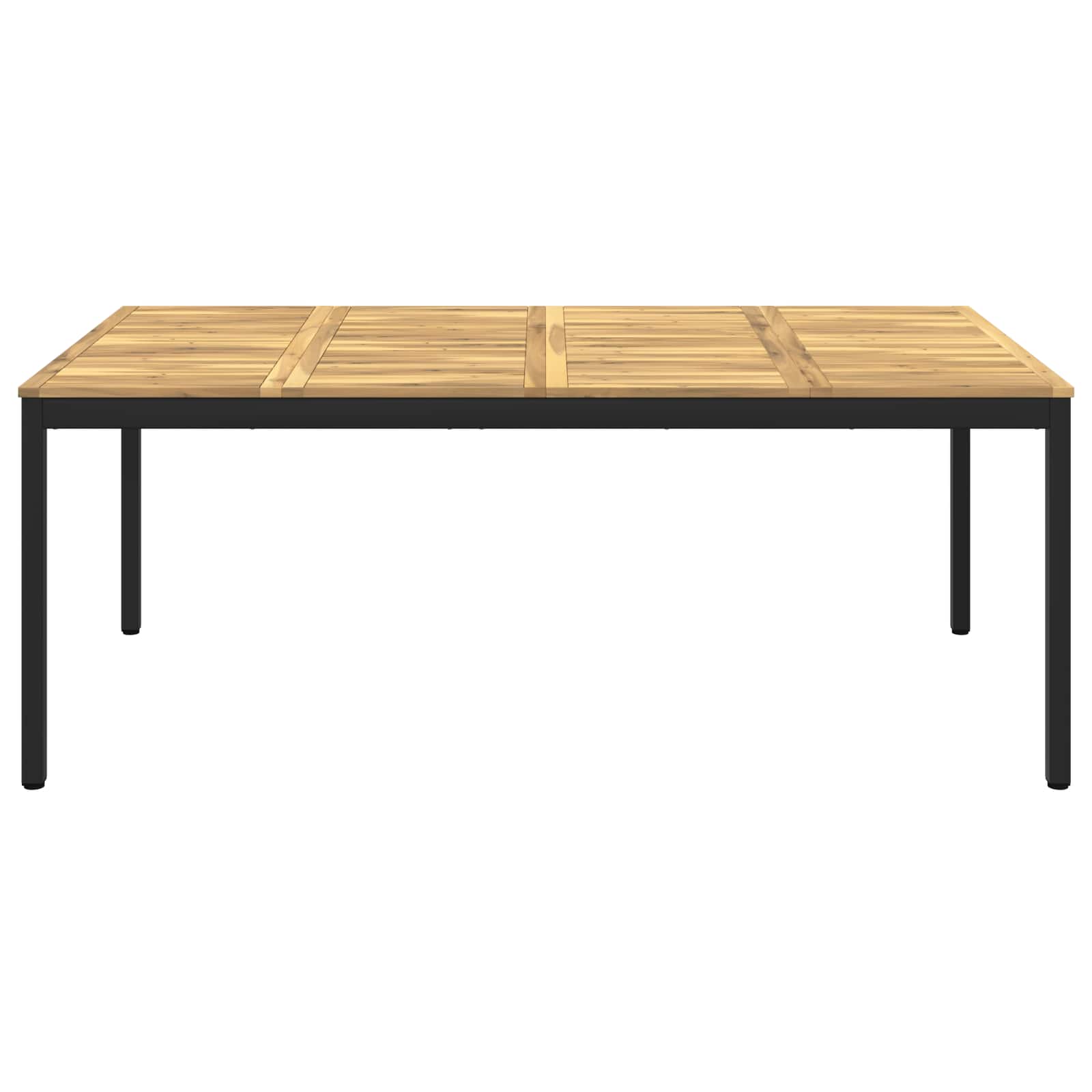 Sodo vakarienės stalas Balta ir juoda 196 x 100,5 x 75 cm