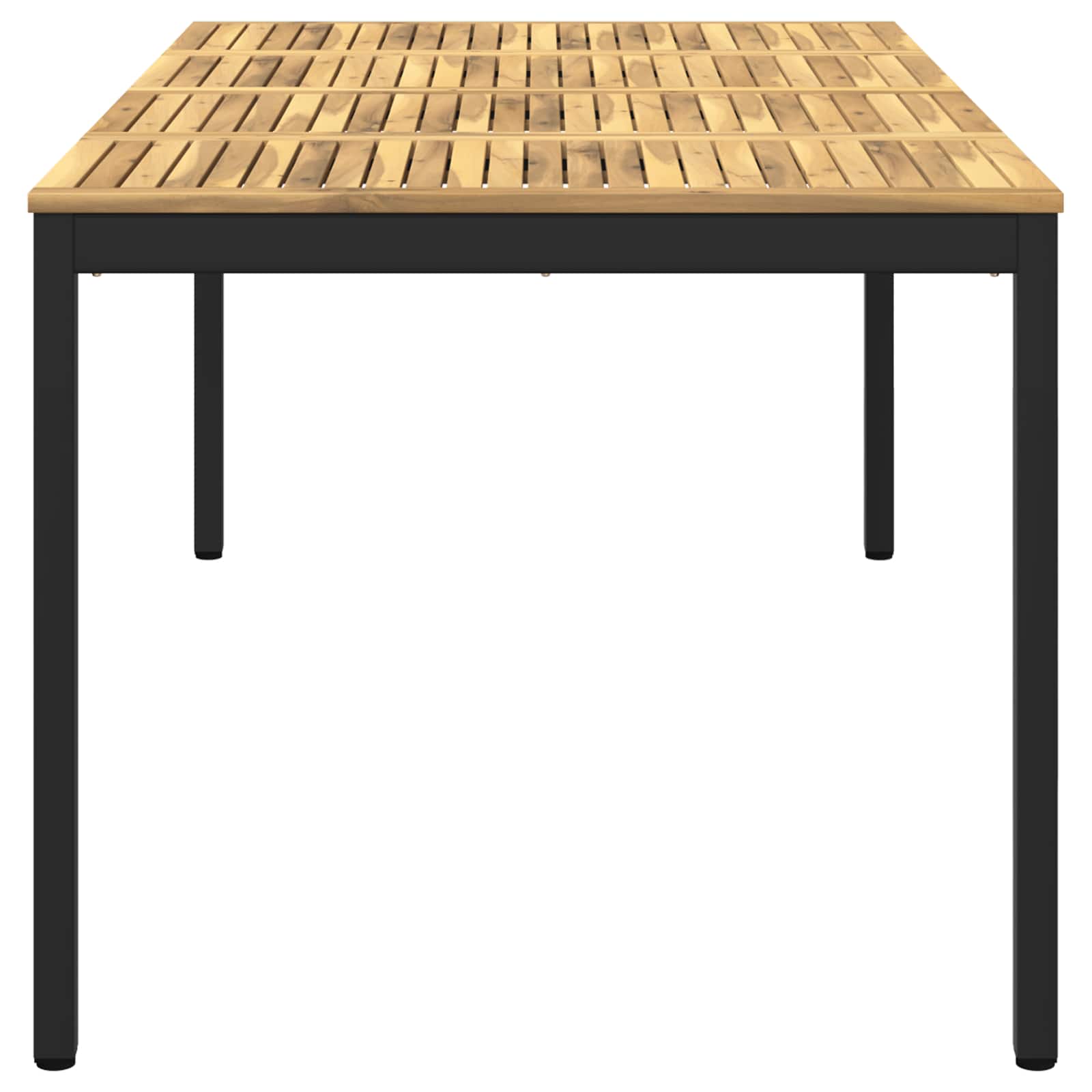Sodo vakarienės stalas Balta ir juoda 196 x 100,5 x 75 cm