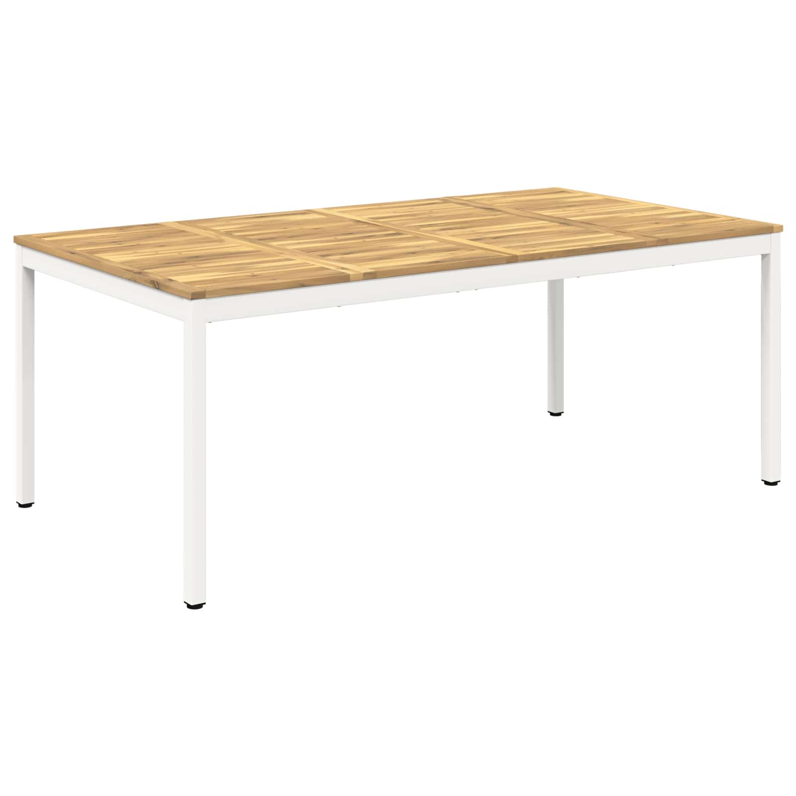 Sodo vakarienės stalas Balta 196 x 100,5 x 75 cm